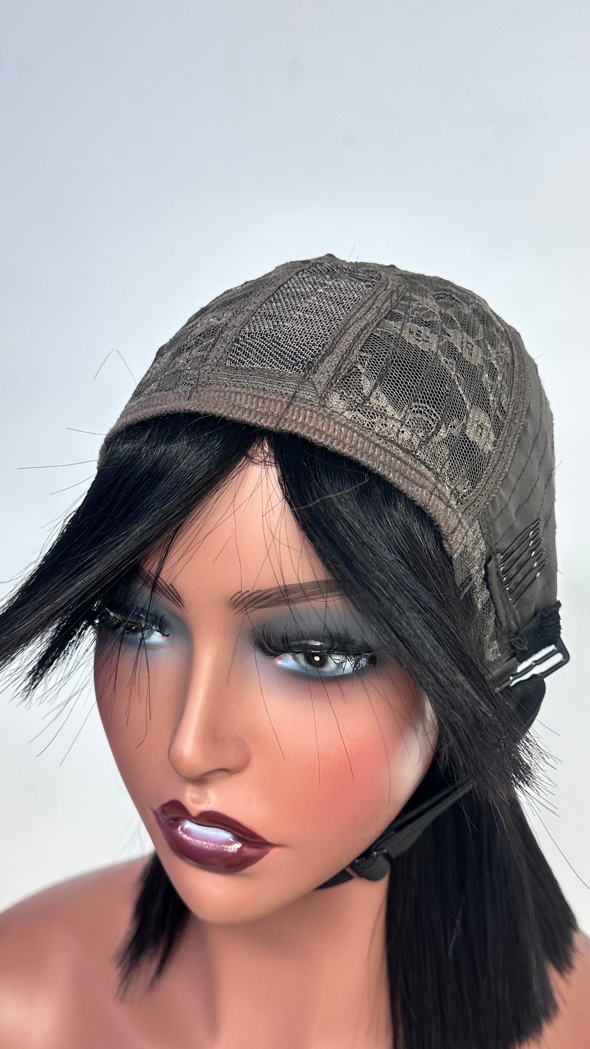 1x3 lace cap construction of Worry Freeshop honey blonde bob human hair wig