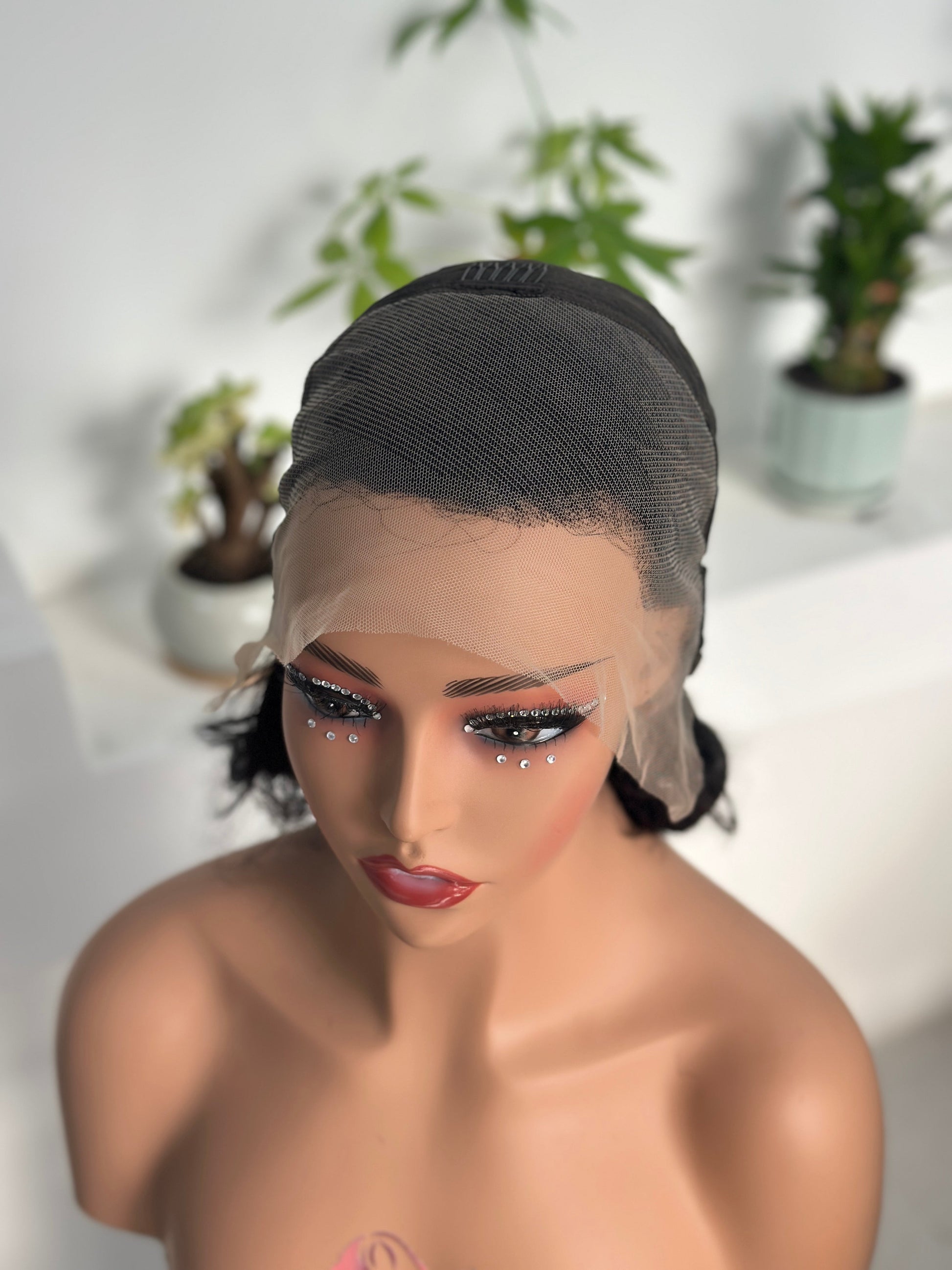 Worry Freeshop 13x4 lace front wig top view with lace cap detail